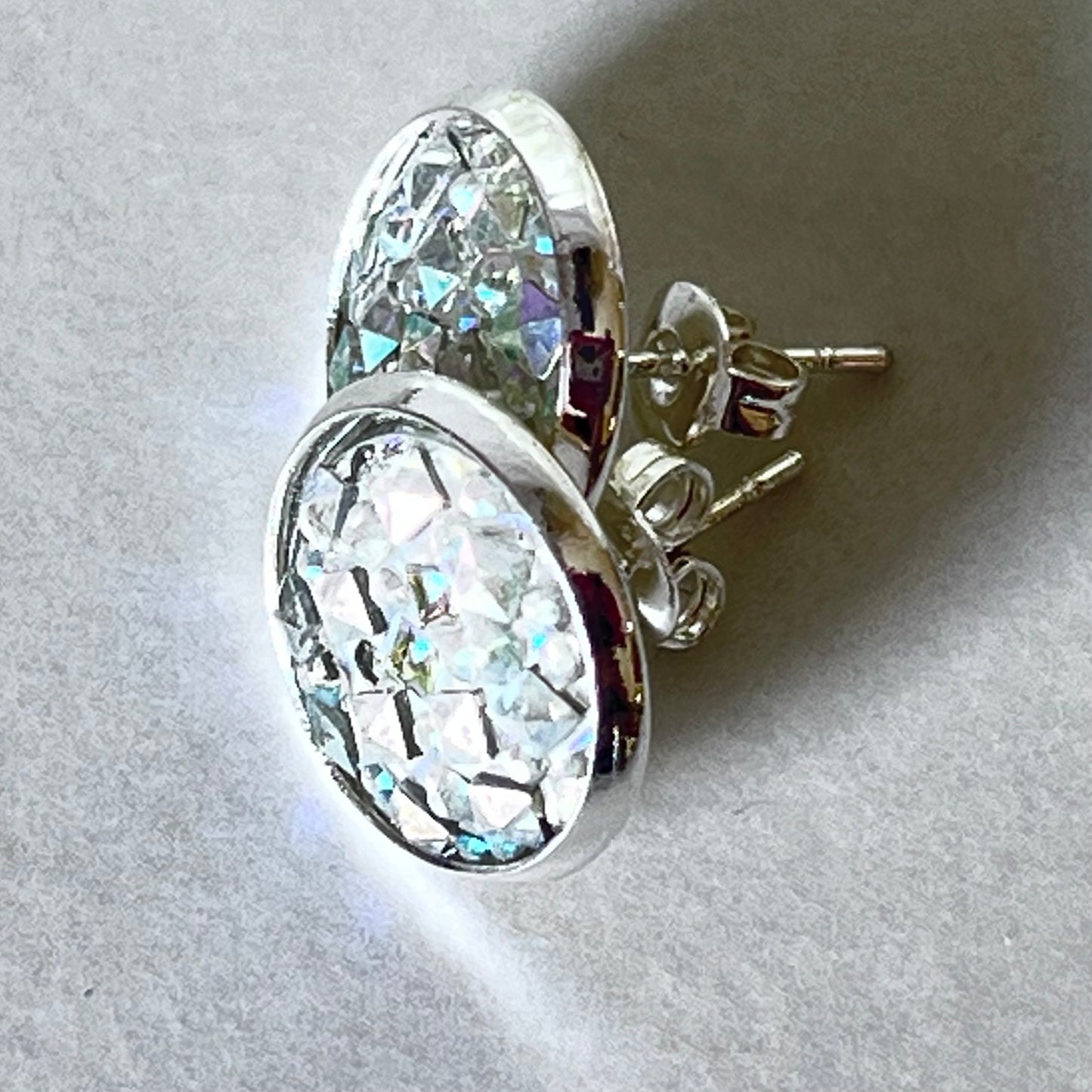 Crystal 15th Anniversary Stud Earrings Handmade-Earrings-Handmadeanniversary-Handmade Anniversary