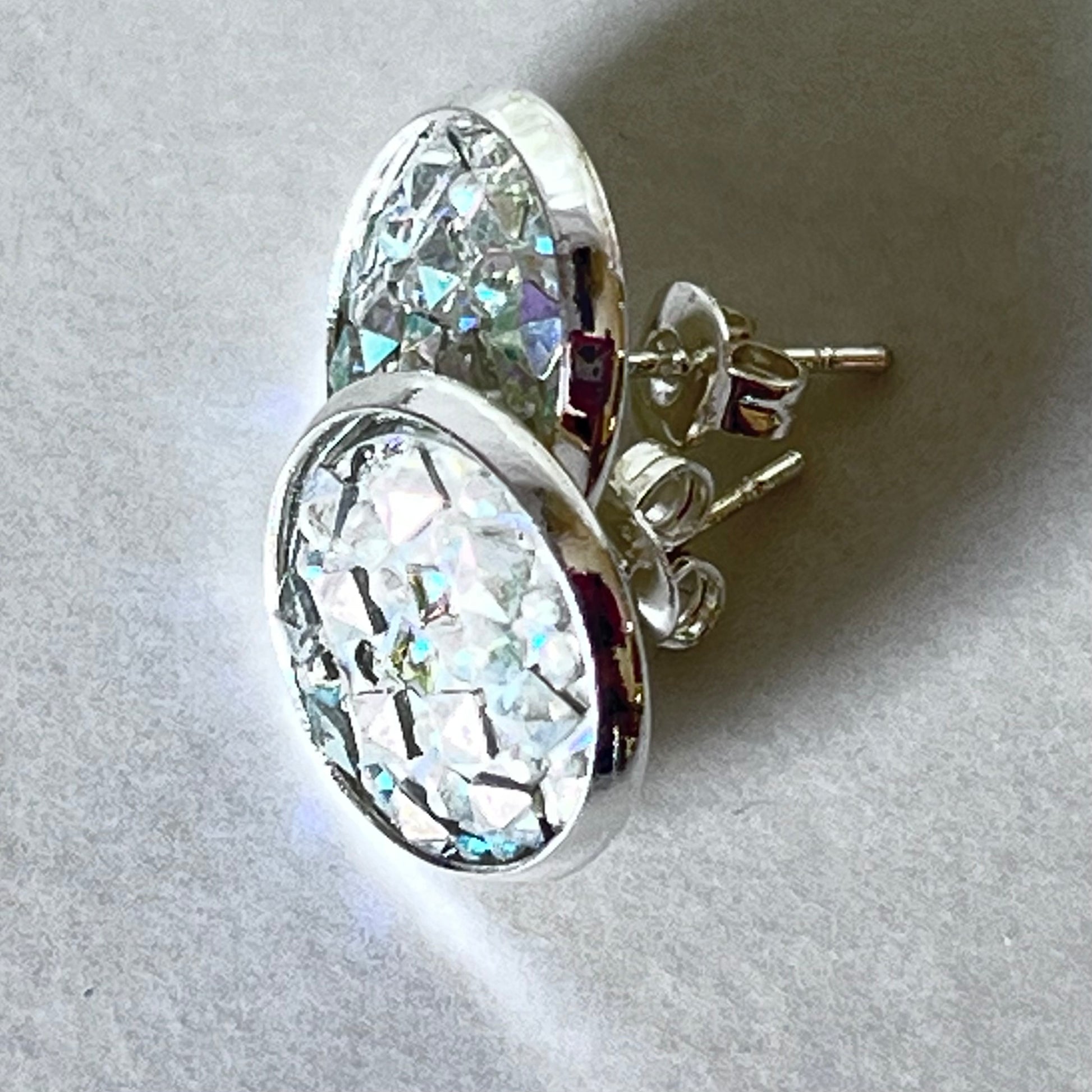 Crystal 15th Anniversary Stud Earrings Handmade-Earrings-Handmadeanniversary-Handmade Anniversary