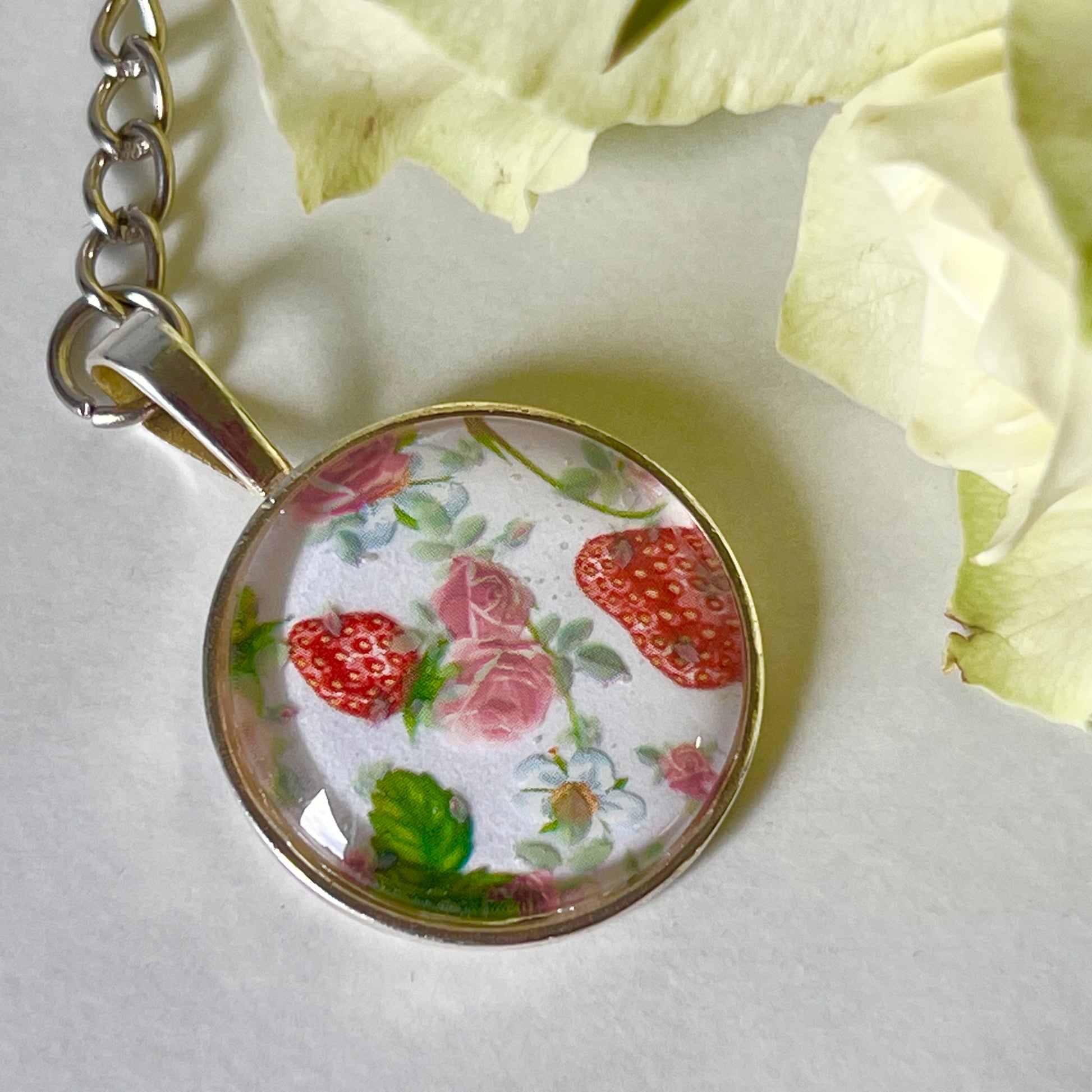 Fruit & Flower 4th Anniversary Keyring Handmade-Keyring-Handmadeanniversary-Handmade Anniversary