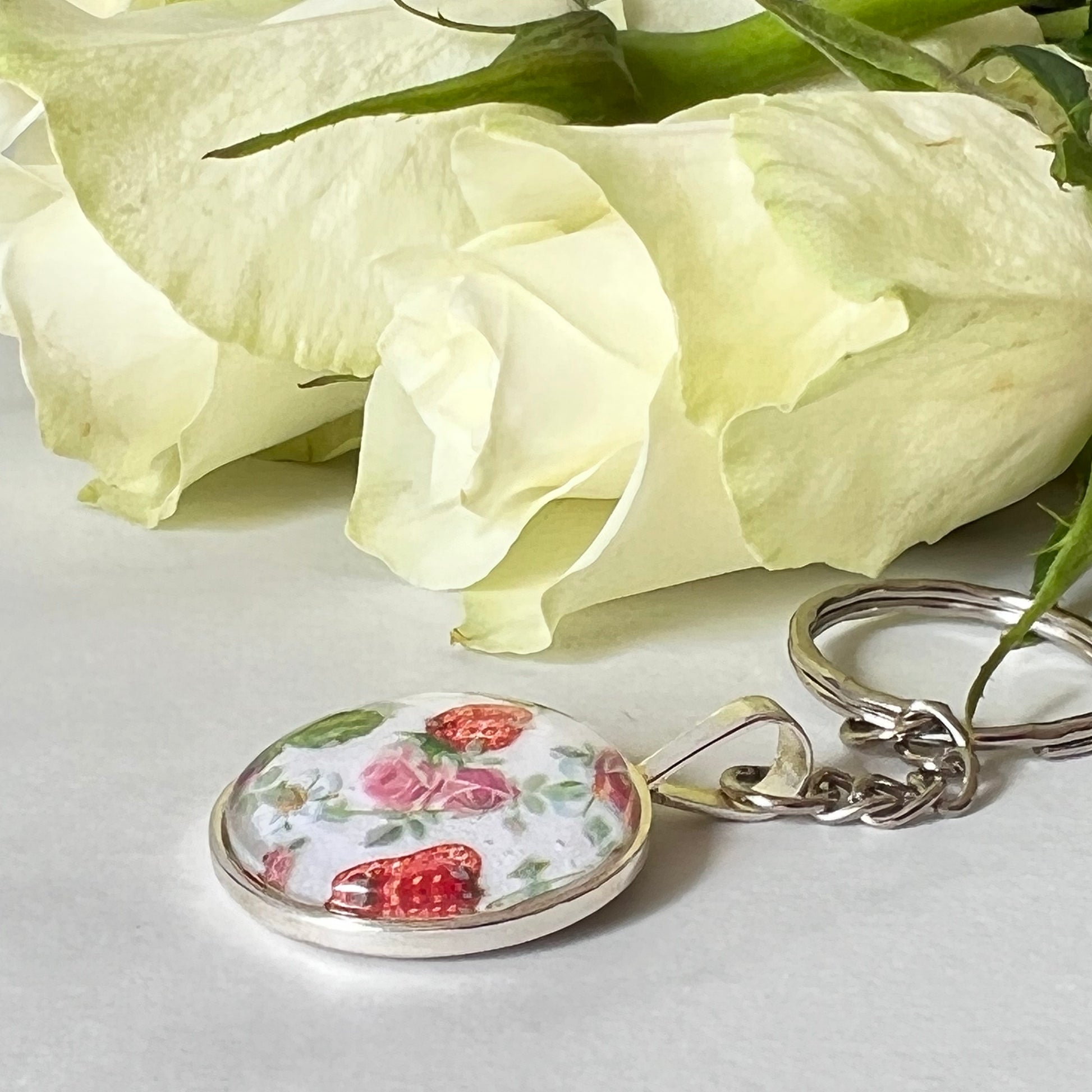 Fruit & Flower 4th Anniversary Keyring Handmade-Keyring-Handmadeanniversary-Handmade Anniversary