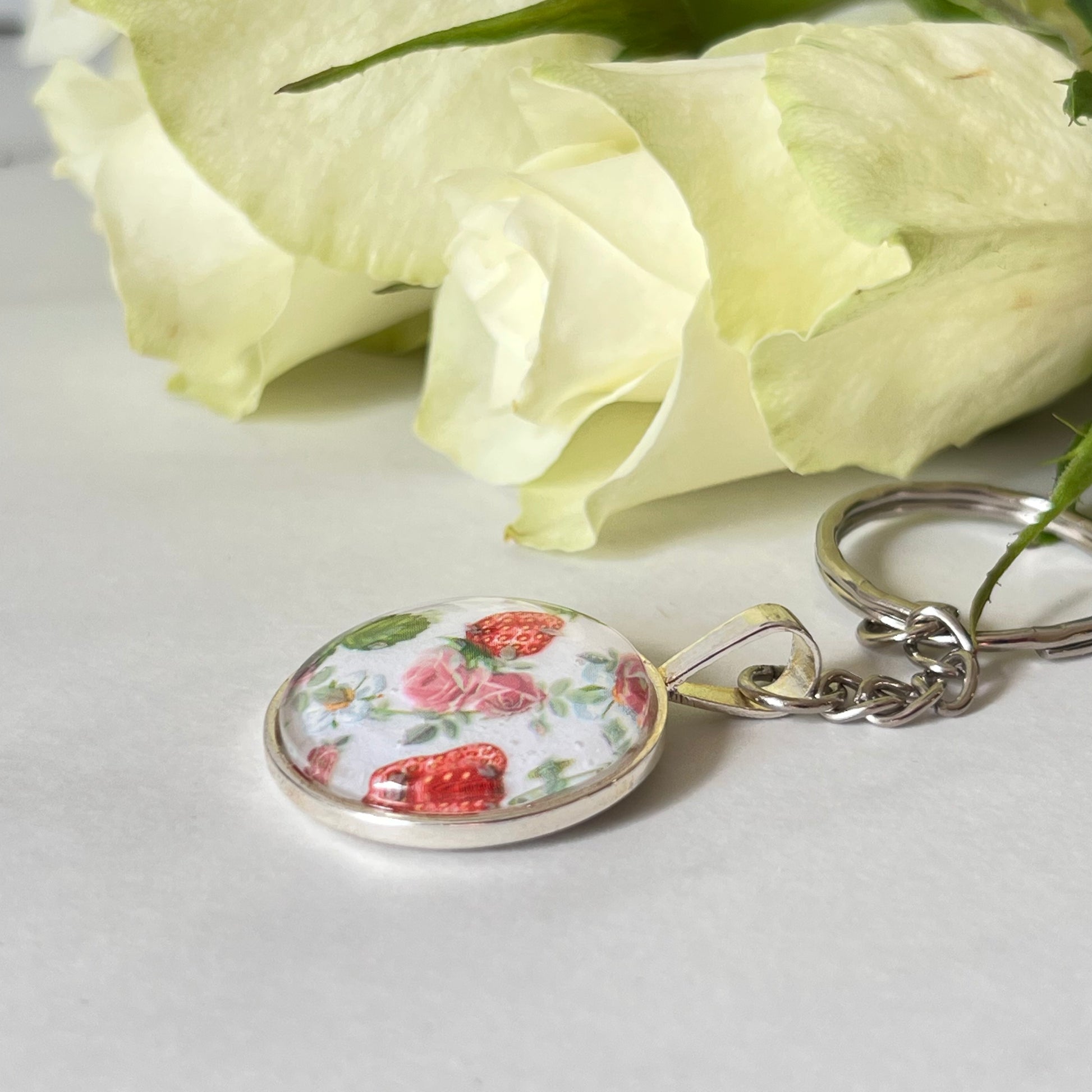 Fruit & Flower 4th Anniversary Keyring Handmade-Keyring-Handmadeanniversary-Handmade Anniversary