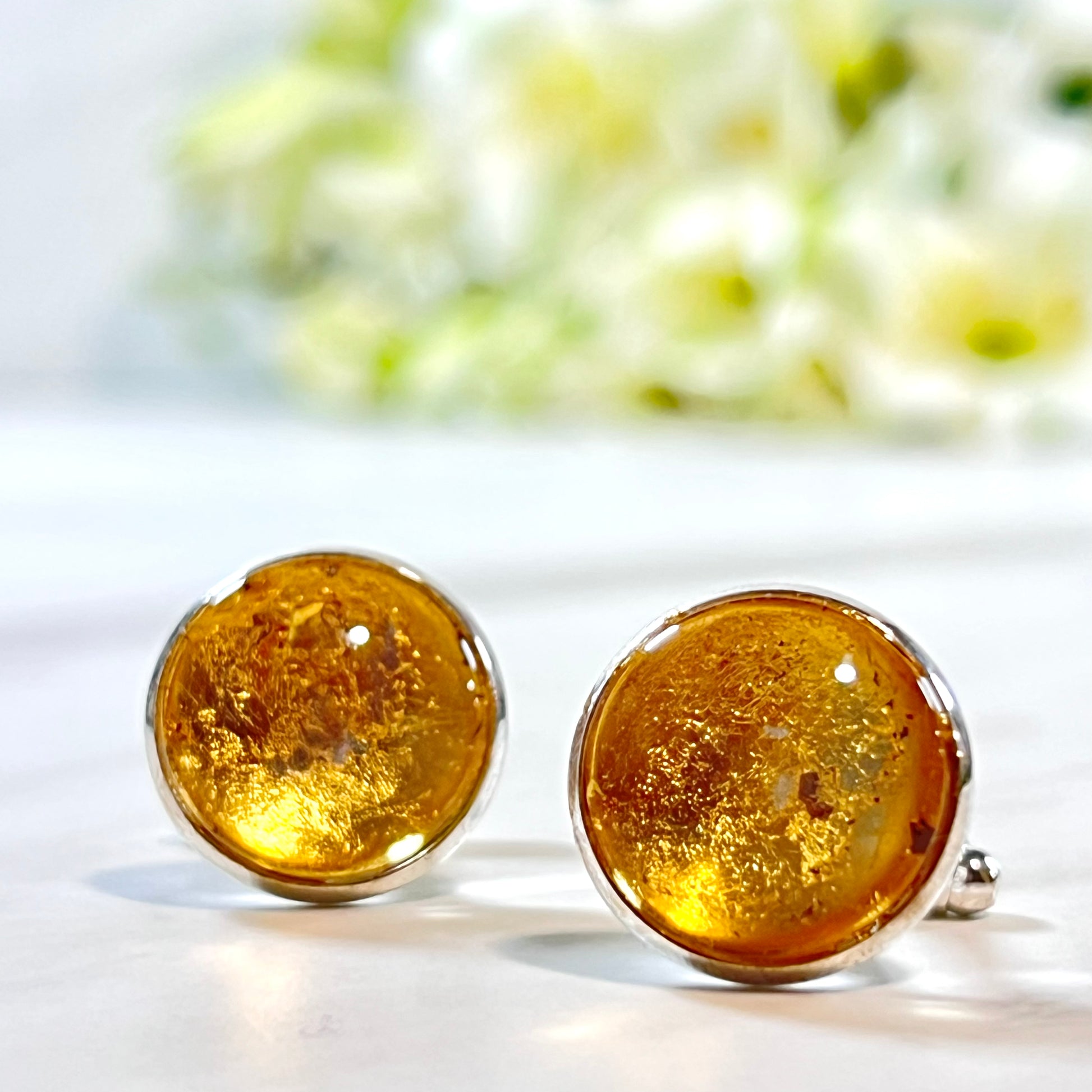 Gold 50th Anniversary Cufflinks Handmade-Cufflinks-Handmadeanniversary-Handmade Anniversary