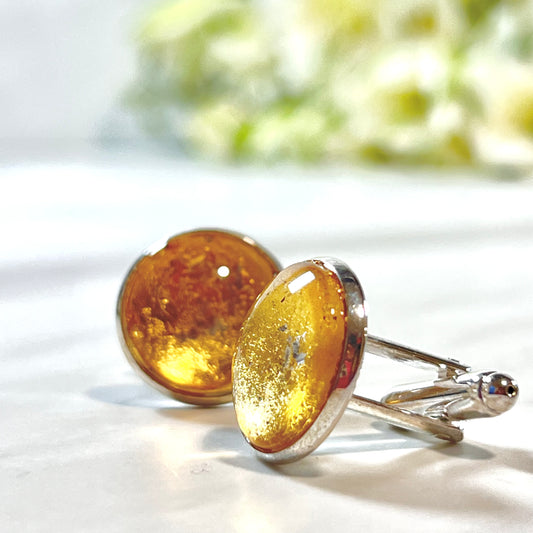Gold 50th Anniversary Cufflinks Handmade-Cufflinks-Handmadeanniversary-Handmade Anniversary