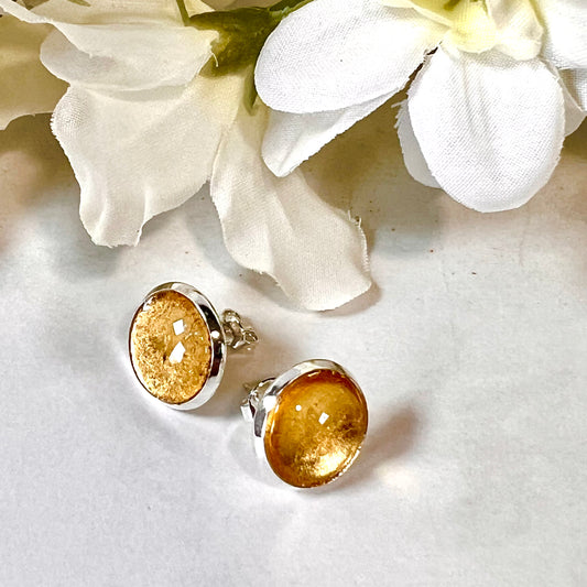 Gold 50th Anniversary Earrings Handmade-Earrings-Handmadeanniversary-Handmade Anniversary
