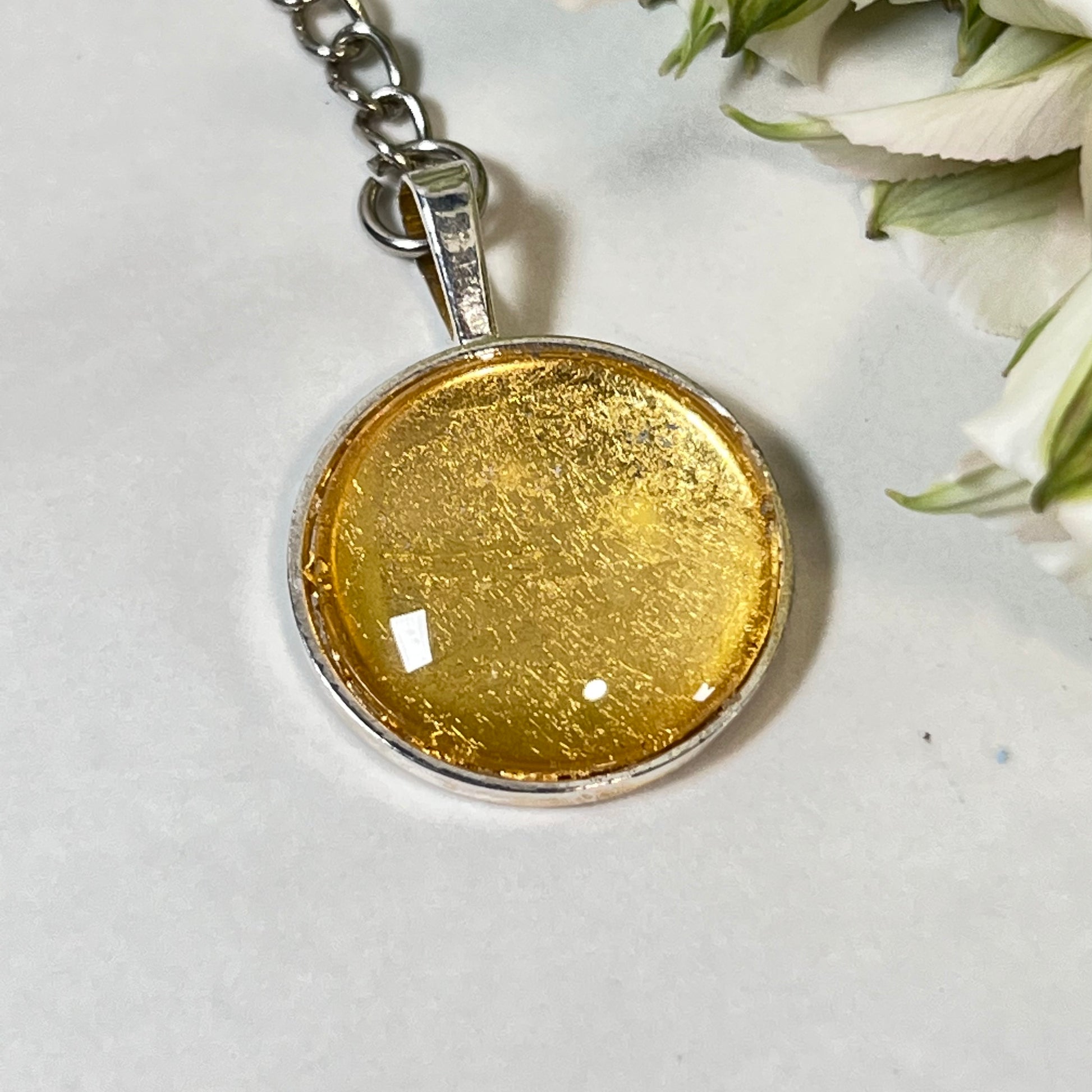 Gold 50th Anniversary Keyring Handmade-Keyring-Handmadeanniversary-Handmade Anniversary