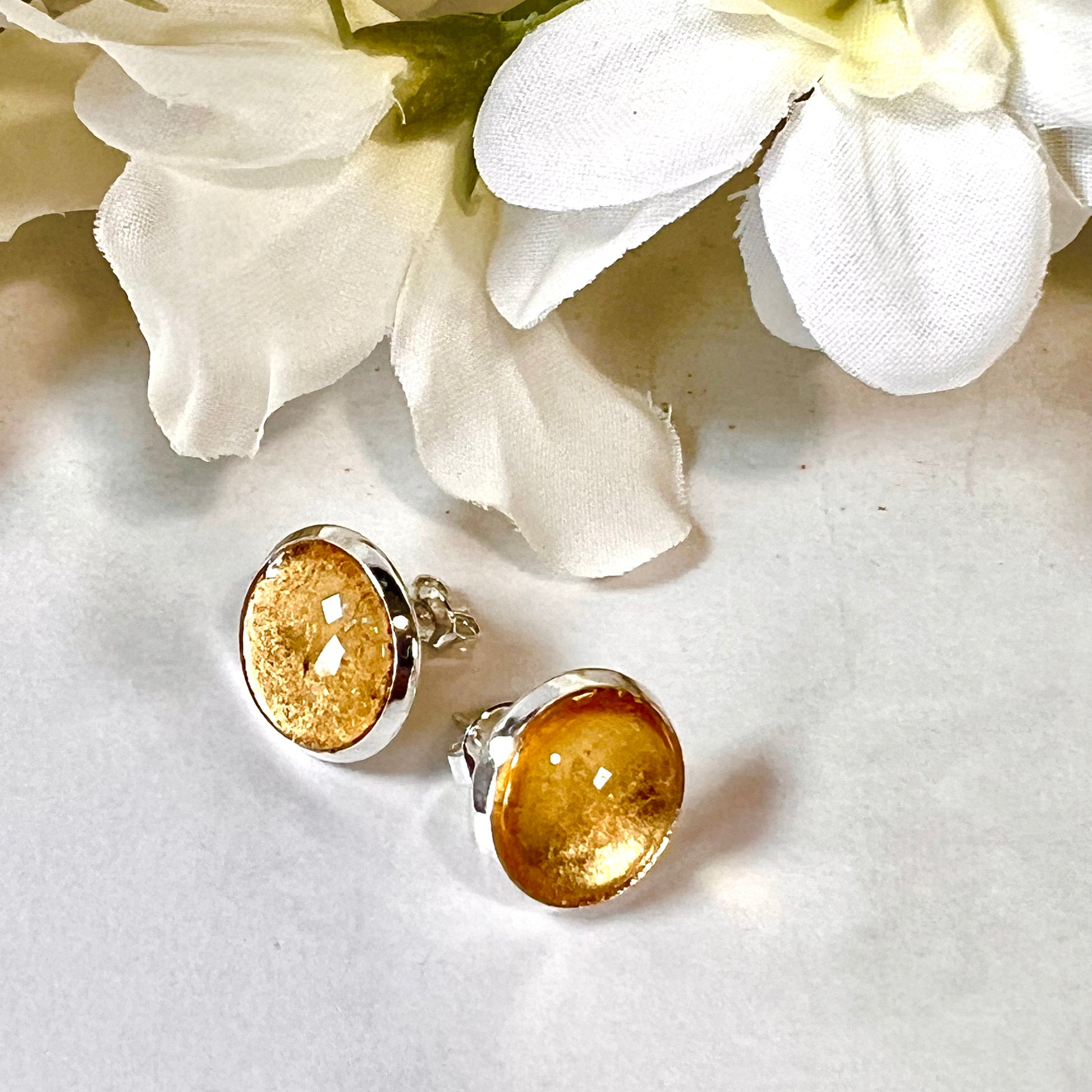 Gold 50th Anniversary Pendant & Earrings Jewellery Set Handmade-Pendant & Earrings-Handmadeanniversary-Handmade Anniversary