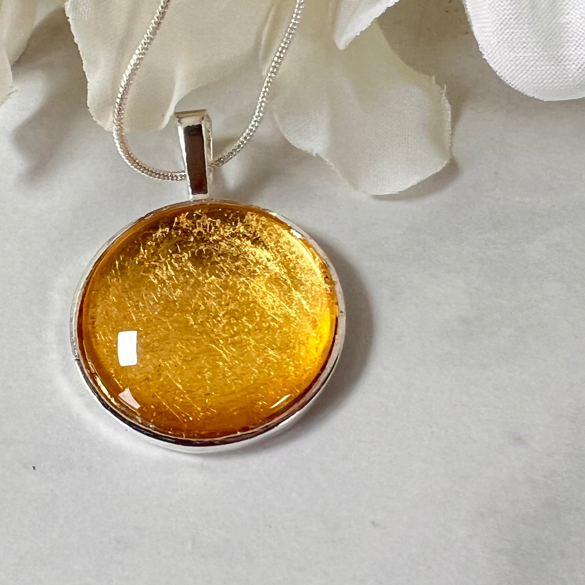 Gold 50th Anniversary Pendant & Earrings Jewellery Set Handmade-Pendant & Earrings-Handmadeanniversary-Handmade Anniversary