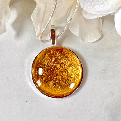 Gold 50th Anniversary Pendant & Earrings Jewellery Set Handmade-Pendant & Earrings-Handmadeanniversary-Handmade Anniversary