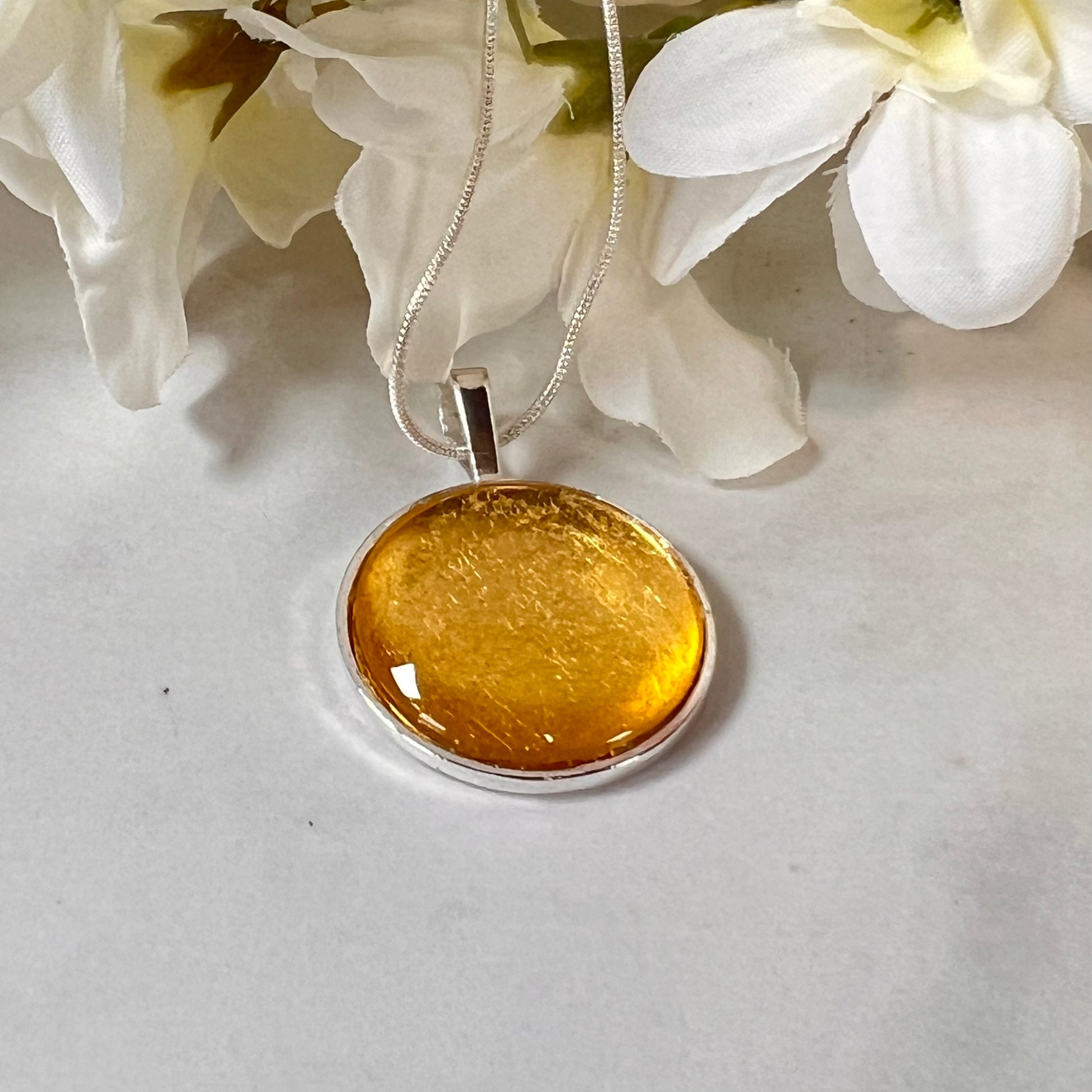 Gold 50th Anniversary Pendant & Earrings Jewellery Set Handmade-Pendant & Earrings-Handmadeanniversary-Handmade Anniversary