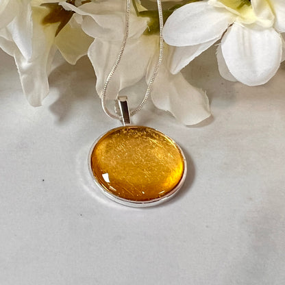 Gold 50th Anniversary Pendant & Earrings Jewellery Set Handmade-Pendant & Earrings-Handmadeanniversary-Handmade Anniversary
