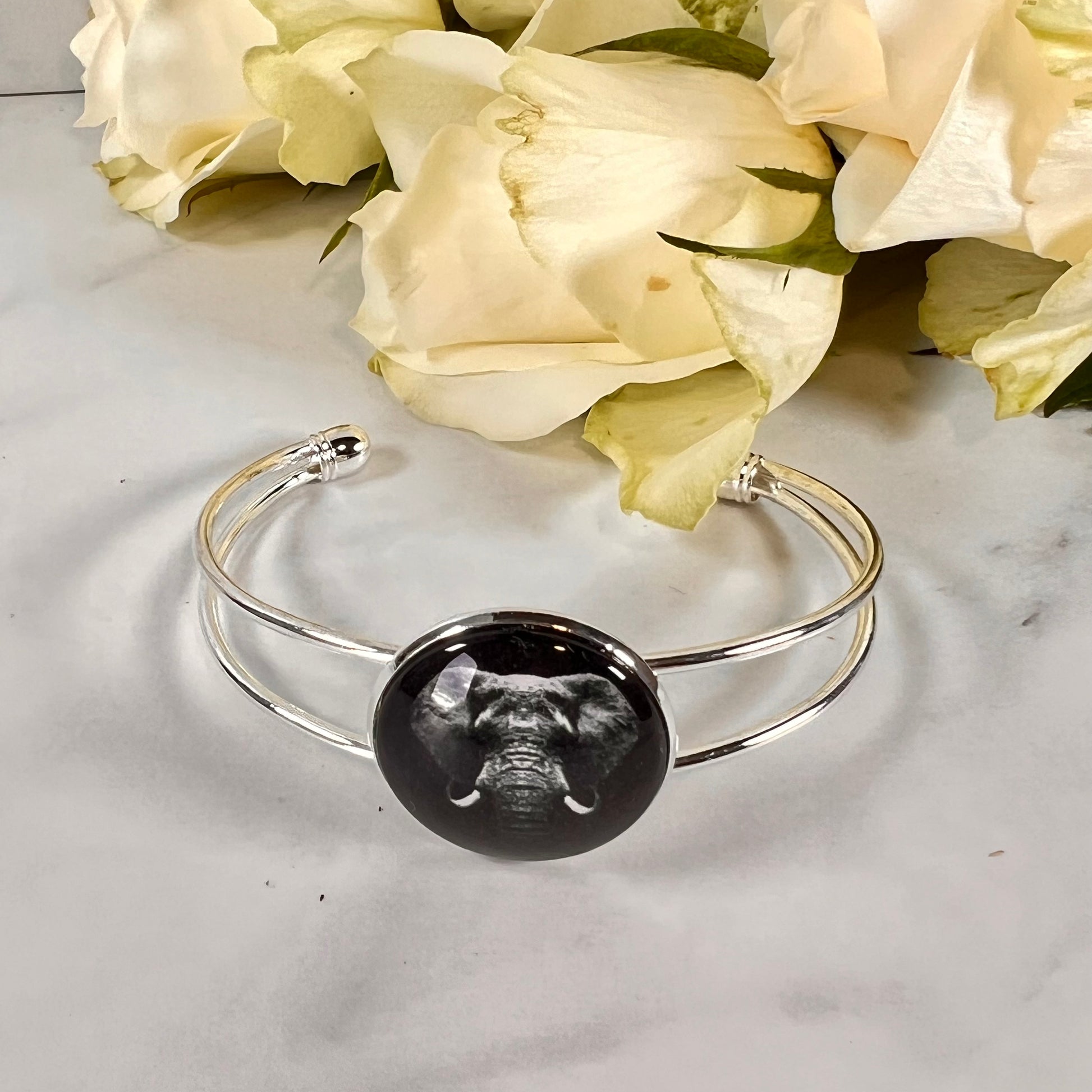 Ivory 14th Anniversary Bangle Bracelet Handmade-Bangle-Handmadeanniversary-Handmade Anniversary