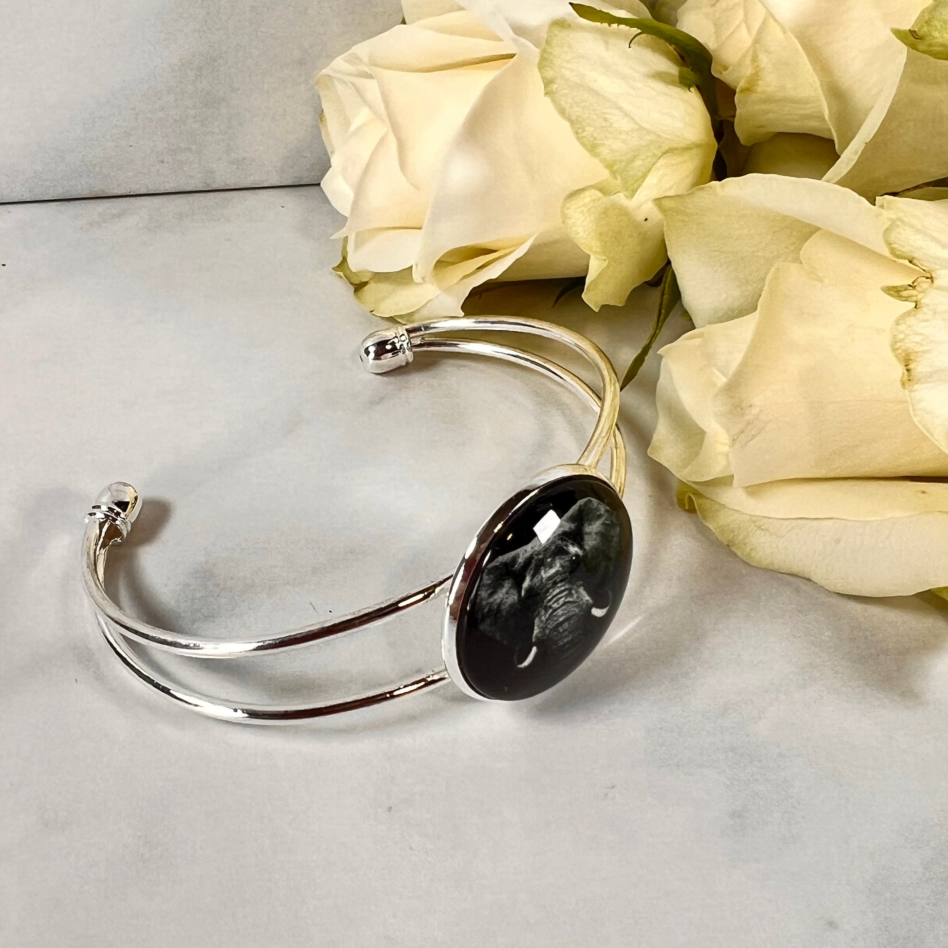 Ivory 14th Anniversary Bangle Bracelet Handmade-Bangle-Handmadeanniversary-Handmade Anniversary