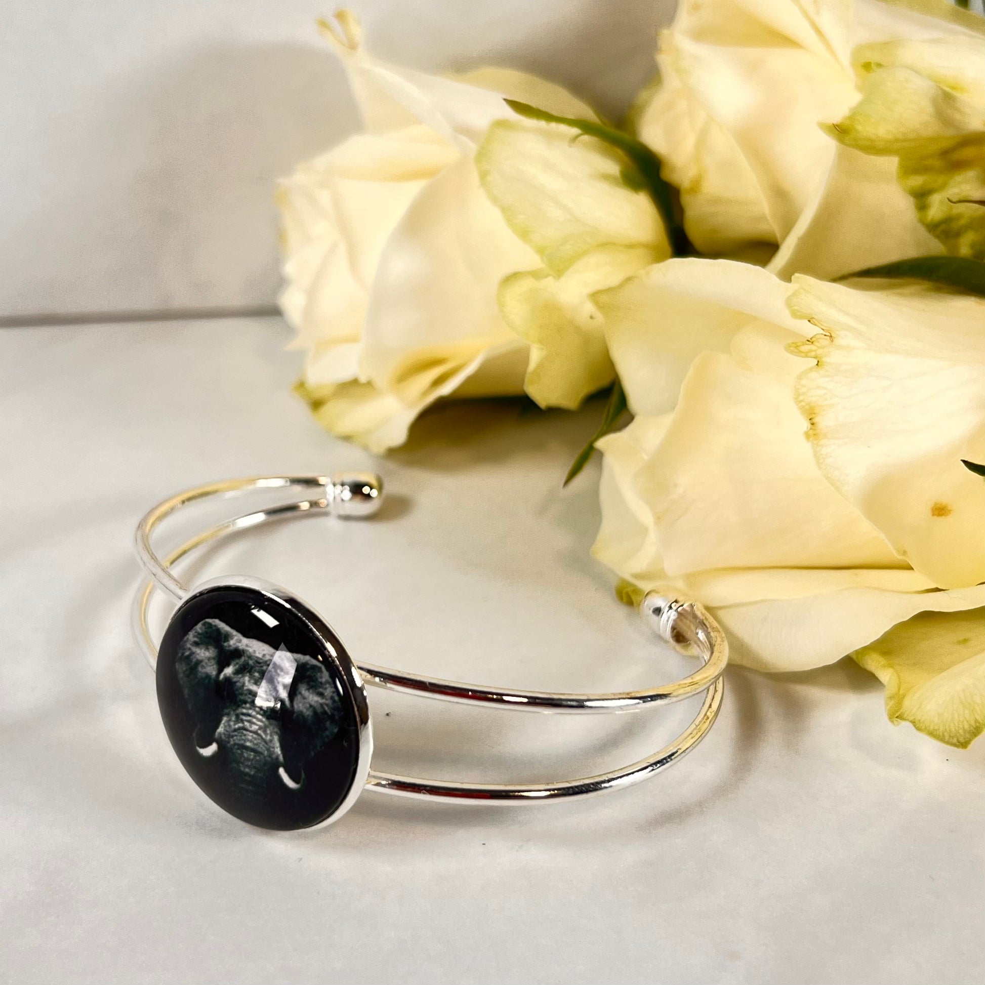 Ivory 14th Anniversary Bangle Bracelet Handmade-Bangle-Handmadeanniversary-Handmade Anniversary