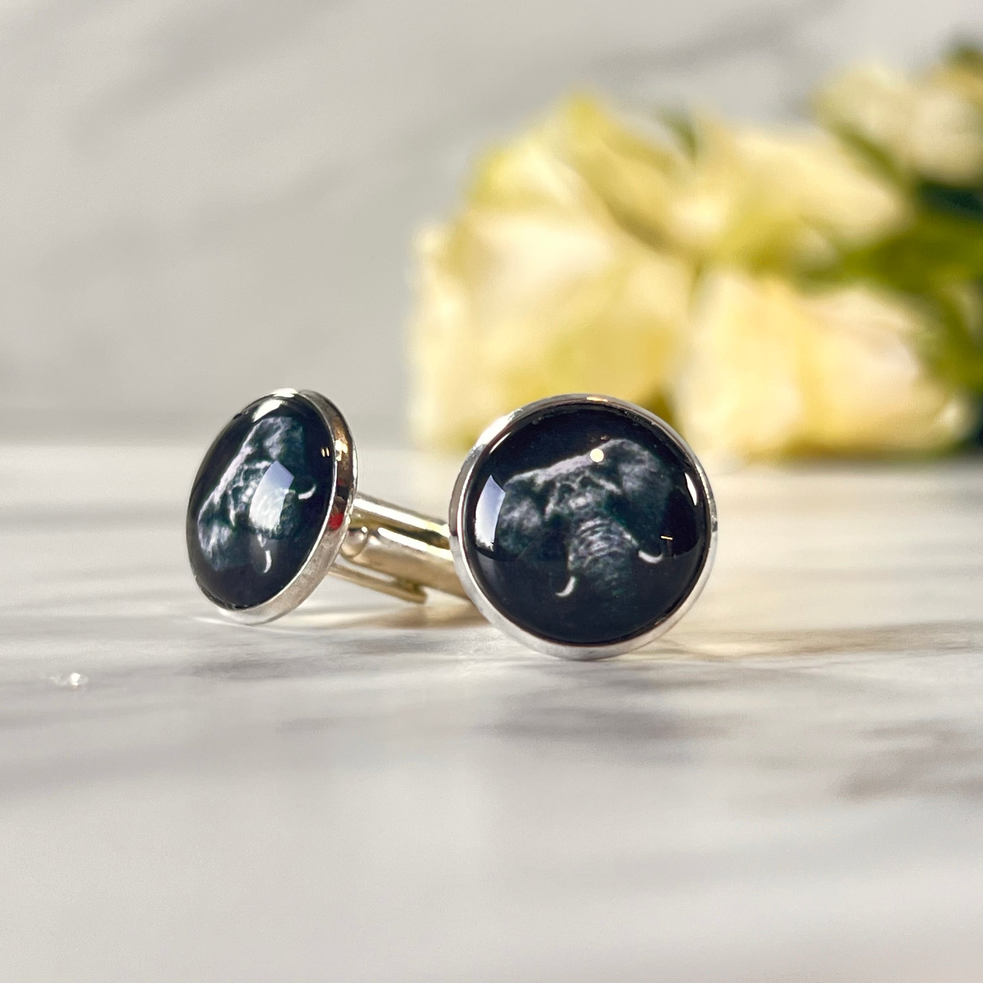 Ivory 14th Anniversary Cufflinks Handmade-Cufflinks-Handmadeanniversary-Handmade Anniversary