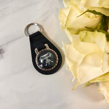 Ivory 14th Anniversary Leather Key Fob Handmade-Keyring-Handmadeanniversary-Handmade Anniversary