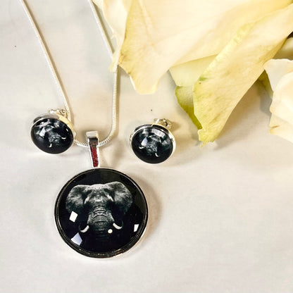 Ivory 14th Anniversary Pendant & Earrings Jewellery Set Handmade-Pendant & Earrings-Handmadeanniversary-Handmade Anniversary