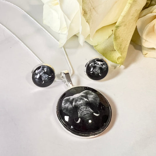 Ivory 14th Anniversary Pendant & Earrings Jewellery Set Handmade-Pendant & Earrings-Handmadeanniversary-Handmade Anniversary