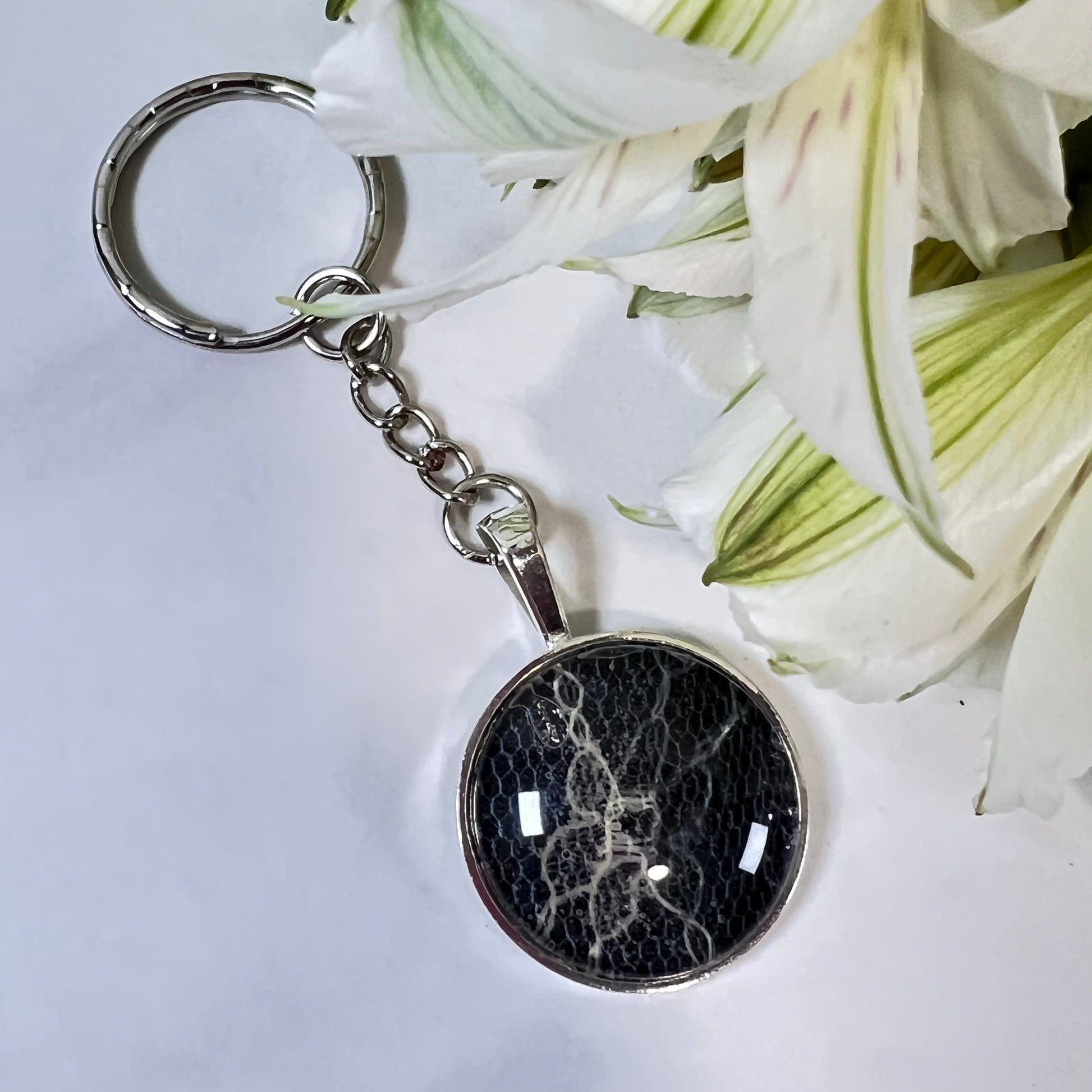 Lace 13th Anniversary Keyring Handmade-Keyring-Handmadeanniversary-Handmade Anniversary