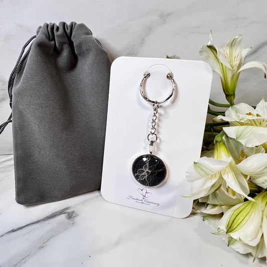 Lace 13th Anniversary Keyring Handmade-Keyring-Handmadeanniversary-Handmade Anniversary