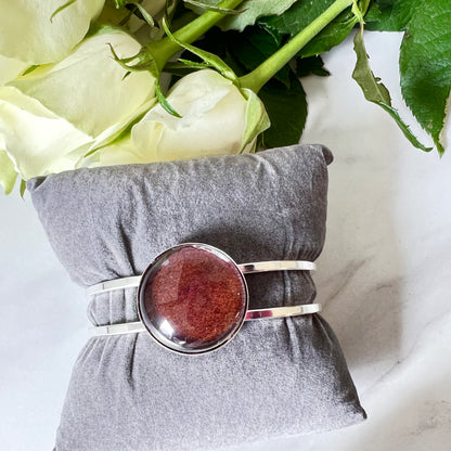 Leather 3rd Anniversary Bangle Bracelet Handmade-Bangle-Handmadeanniversary-Handmade Anniversary