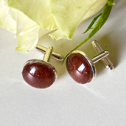 Leather 3rd Anniversary Cufflinks Handmade-Cufflinks-Handmadeanniversary-Handmade Anniversary
