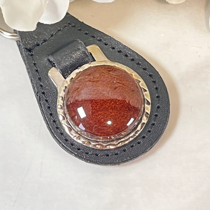 Leather 3rd Anniversary Leather Key Fob Handmade-Keyring-Handmadeanniversary-Handmade Anniversary