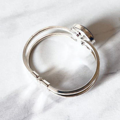 Linen 8th Anniversary Bangle Bracelet Handmade-Bangle-Handmadeanniversary-Handmade Anniversary