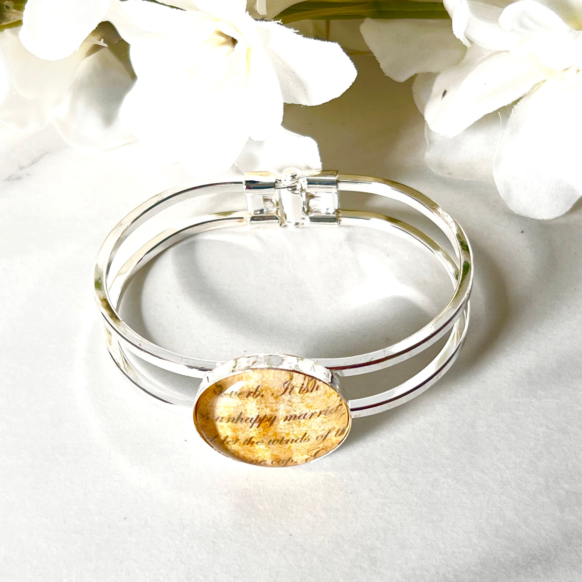 Paper 1st Anniversary Bangle Bracelet Handmade-Bangle-Handmadeanniversary-Handmade Anniversary