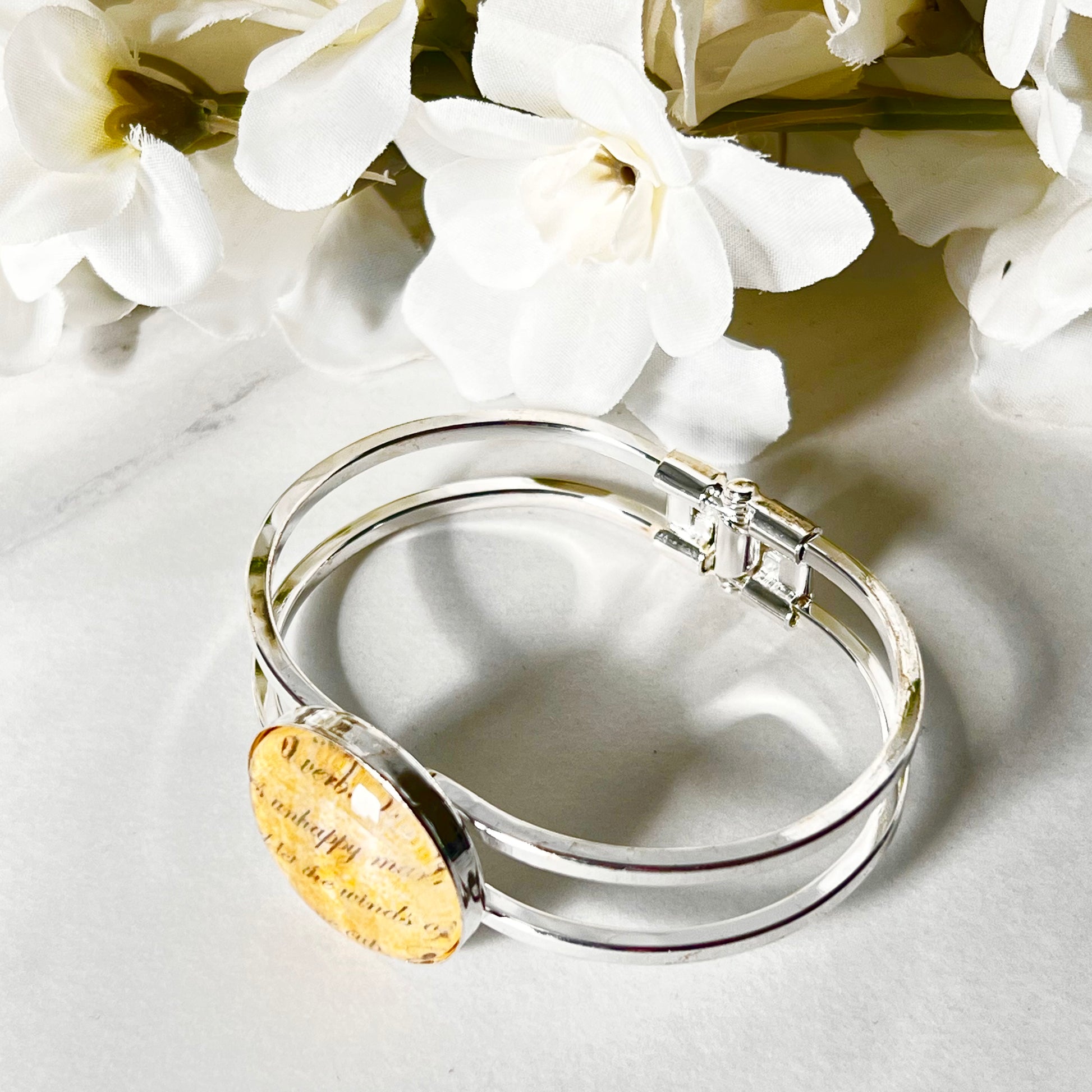 Paper 1st Anniversary Bangle Bracelet Handmade-Bangle-Handmadeanniversary-Handmade Anniversary