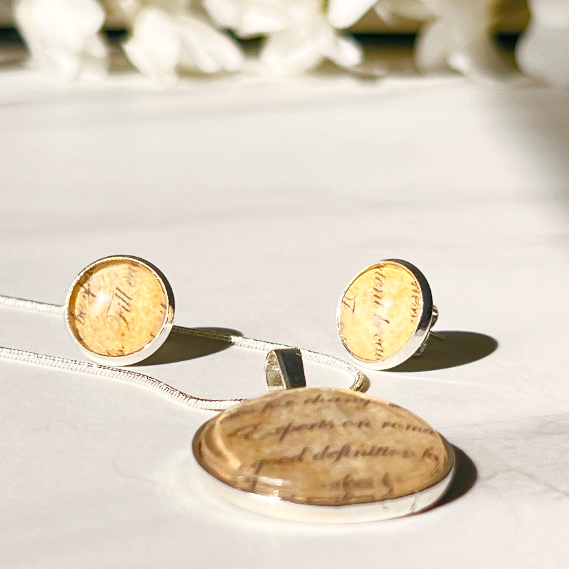 Paper 1st Anniversary Earrings Handmade-Earrings-Handmadeanniversary-Handmade Anniversary
