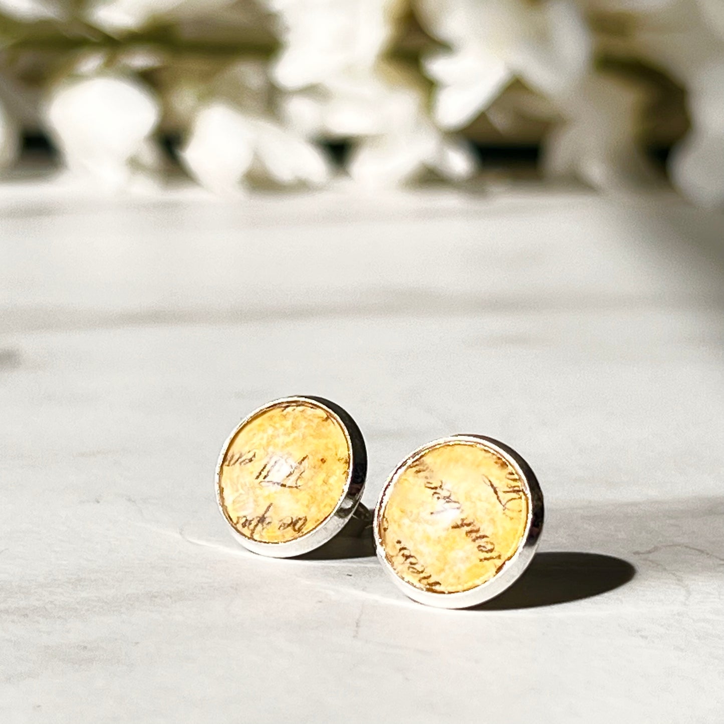 Paper 1st Anniversary Earrings Handmade-Earrings-Handmadeanniversary-Handmade Anniversary