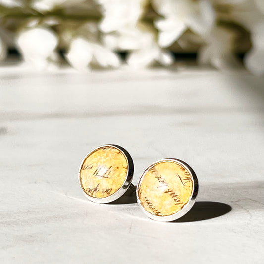 Paper 1st Anniversary Earrings Handmade-Earrings-Handmadeanniversary-Handmade Anniversary