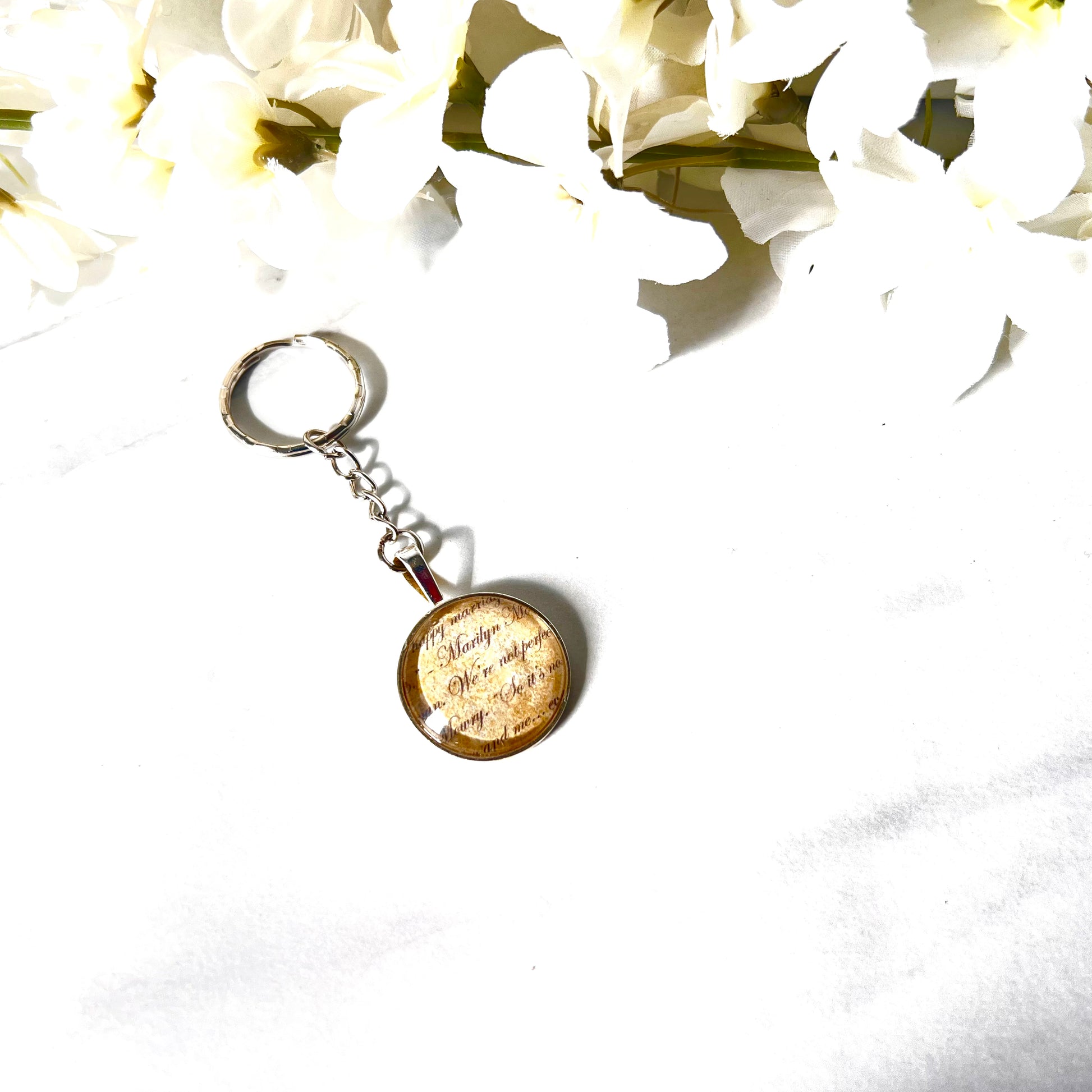 Paper 1st Anniversary Keyring Handmade-Keyring-Handmadeanniversary-Handmade Anniversary