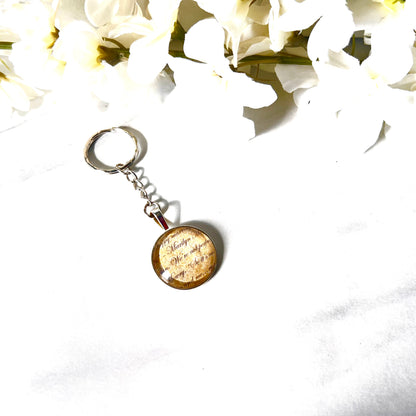 Paper 1st Anniversary Keyring Handmade-Keyring-Handmadeanniversary-Handmade Anniversary
