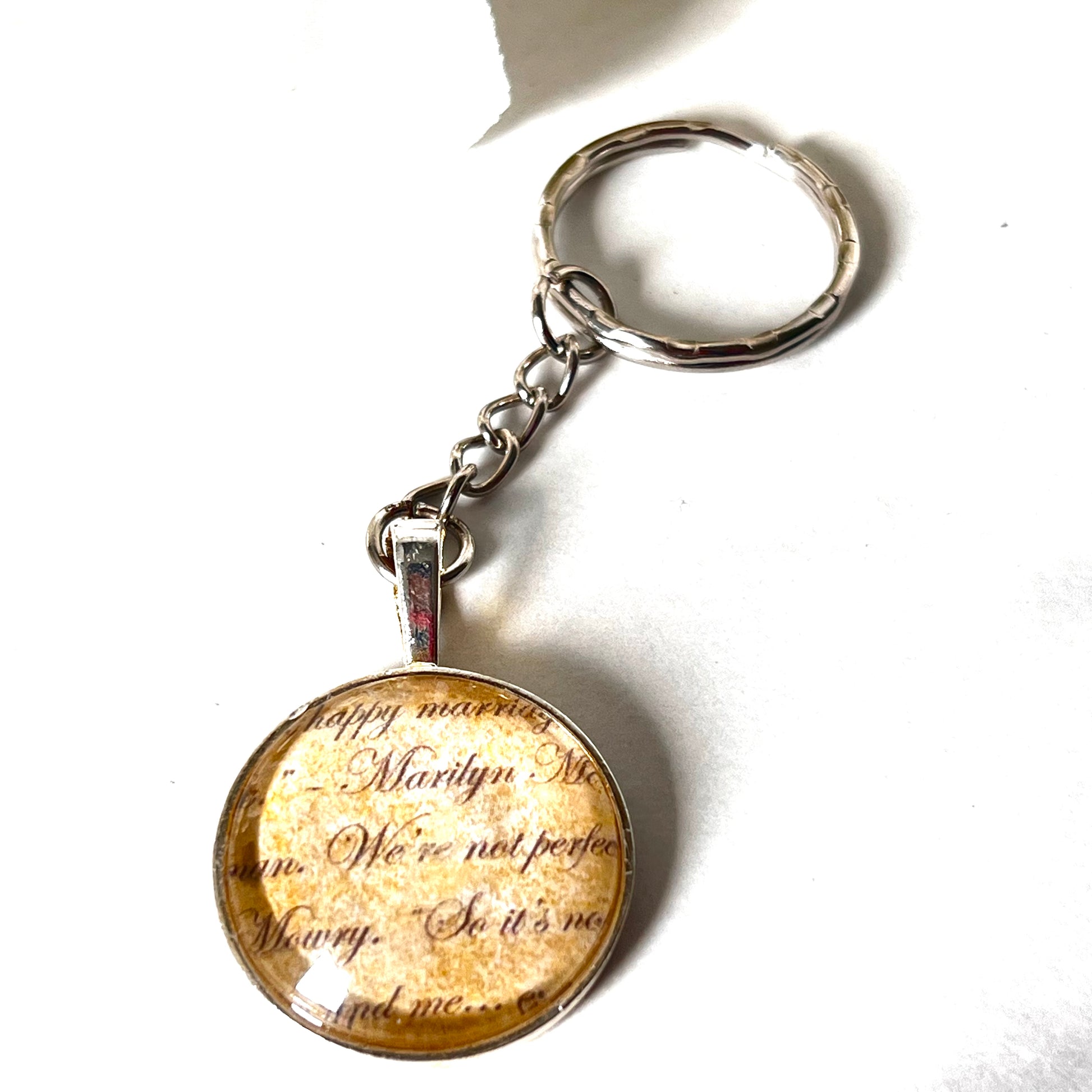 Paper 1st Anniversary Keyring Handmade-Keyring-Handmadeanniversary-Handmade Anniversary