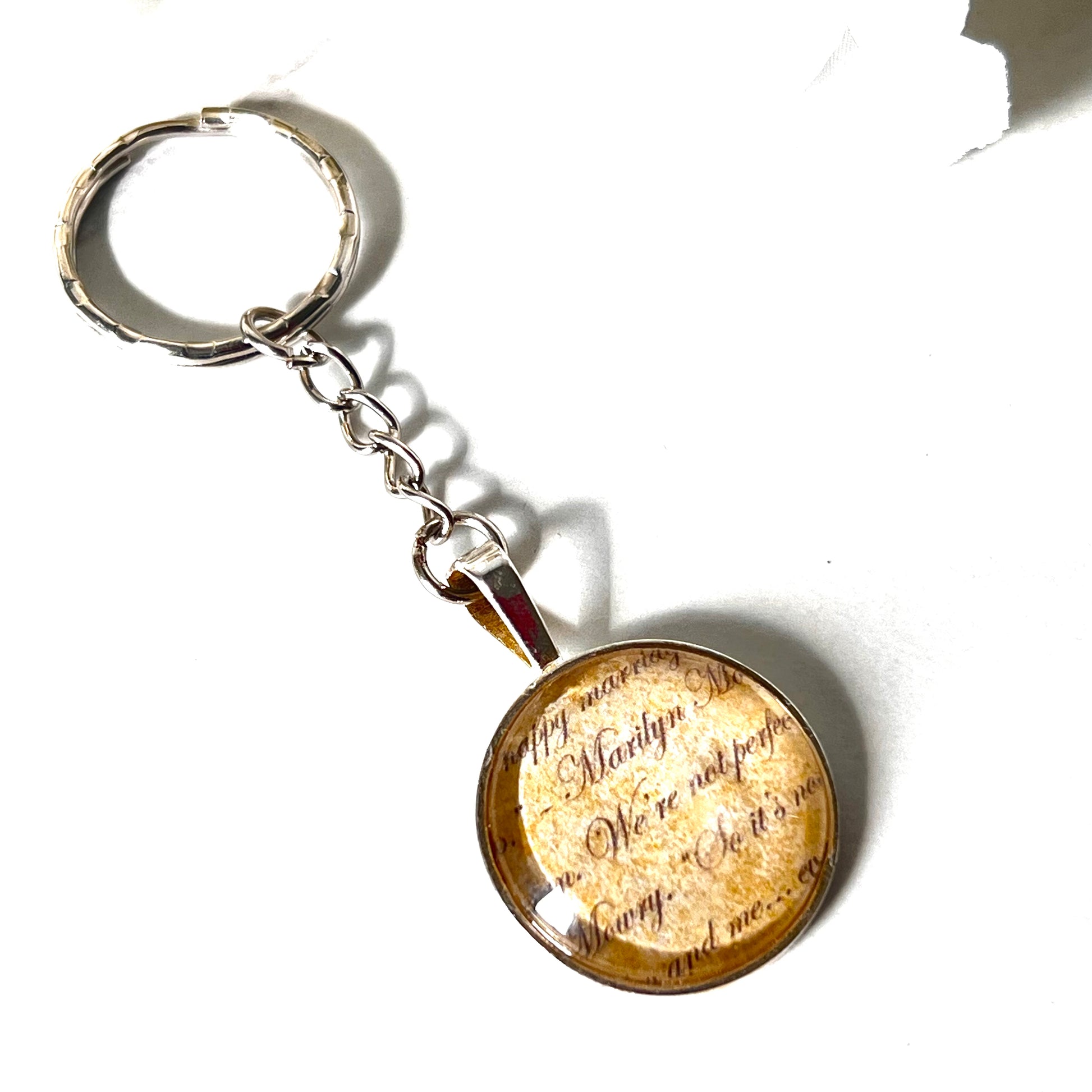 Paper 1st Anniversary Keyring Handmade-Keyring-Handmadeanniversary-Handmade Anniversary