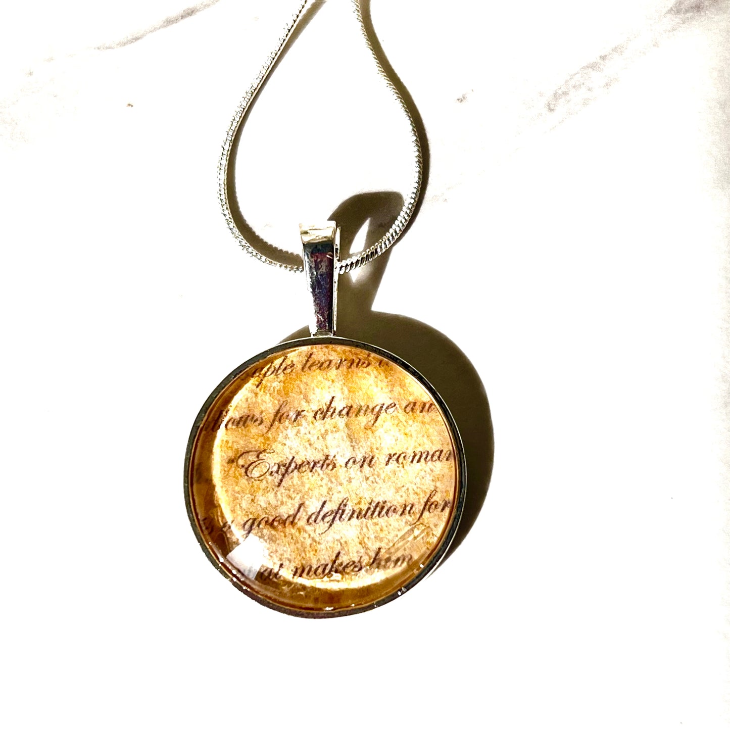 Paper 1st Anniversary Pendant & Earrings Jewellery Set Handmade-Pendant & Earrings-Handmadeanniversary-Handmade Anniversary