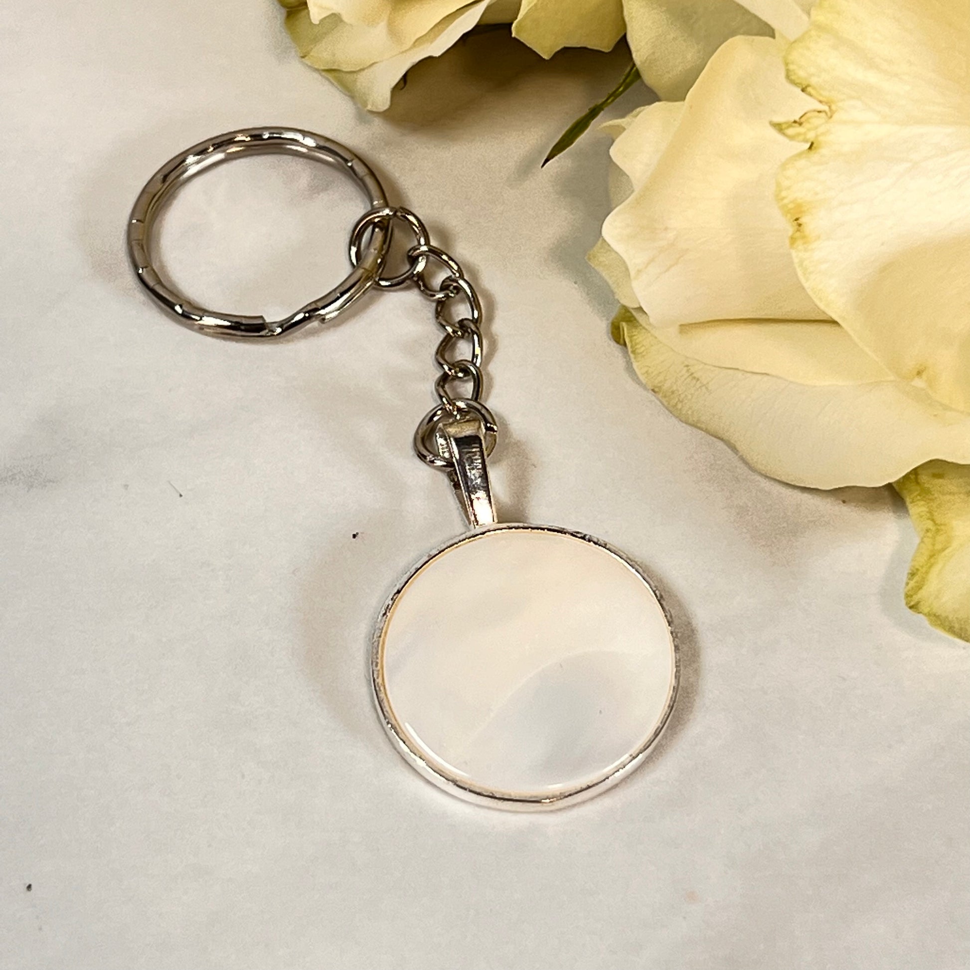 Pearl 30th Anniversary Keyring Key Chain Handmade-Keyring-Handmadeanniversary-Handmade Anniversary