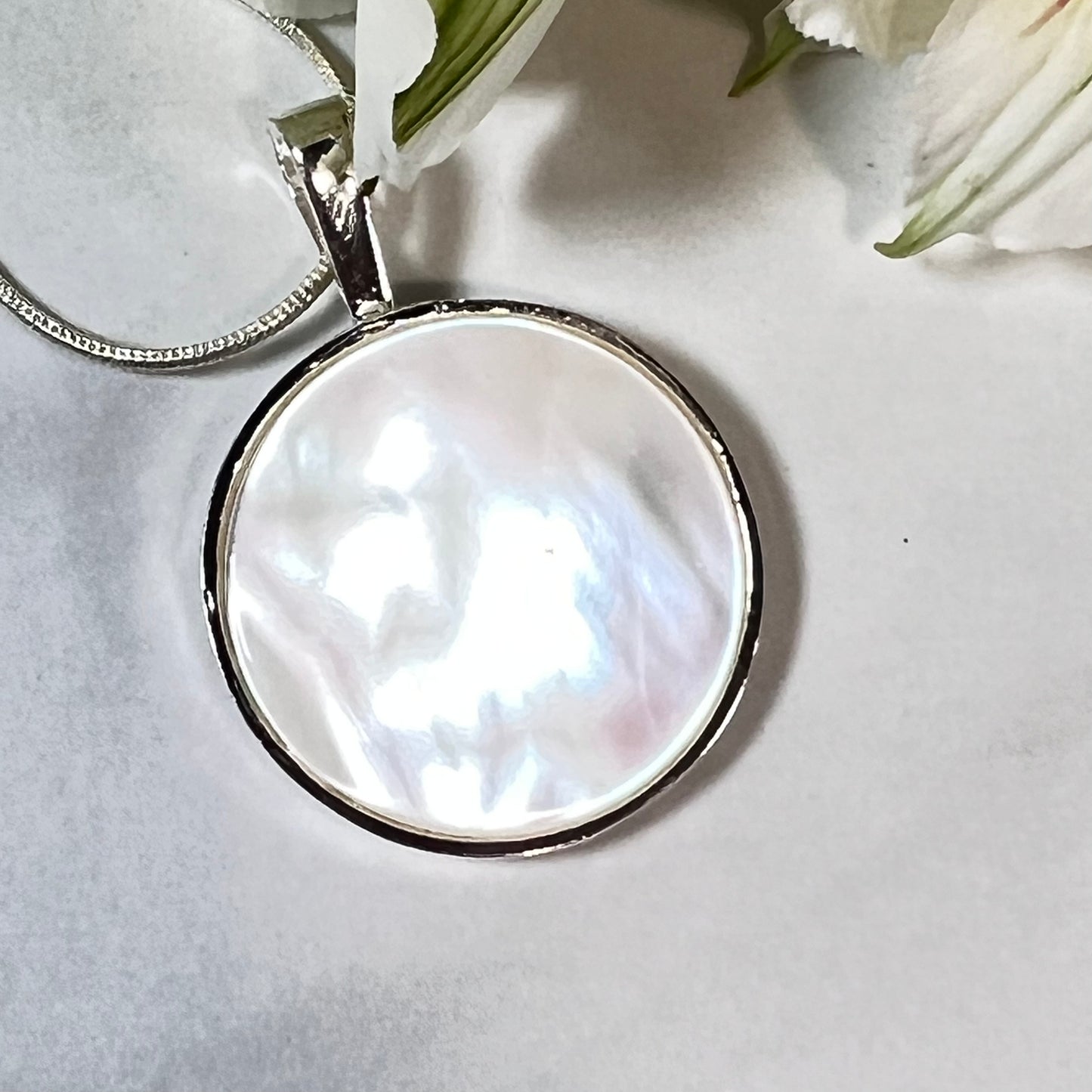 Pearl 30th Anniversary Pendant & Earrings Jewellery Set Handmade-Pendant & Earrings-Handmadeanniversary-Handmade Anniversary