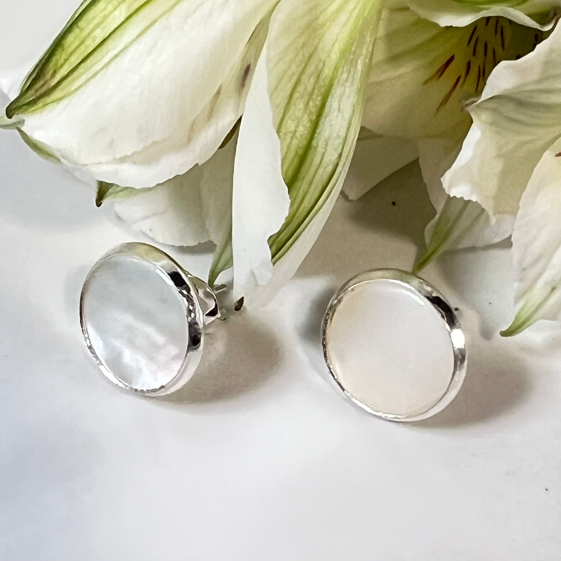 Pearl 30th Anniversary Stud Earrings Handmade-Earrings-Handmadeanniversary-Handmade Anniversary