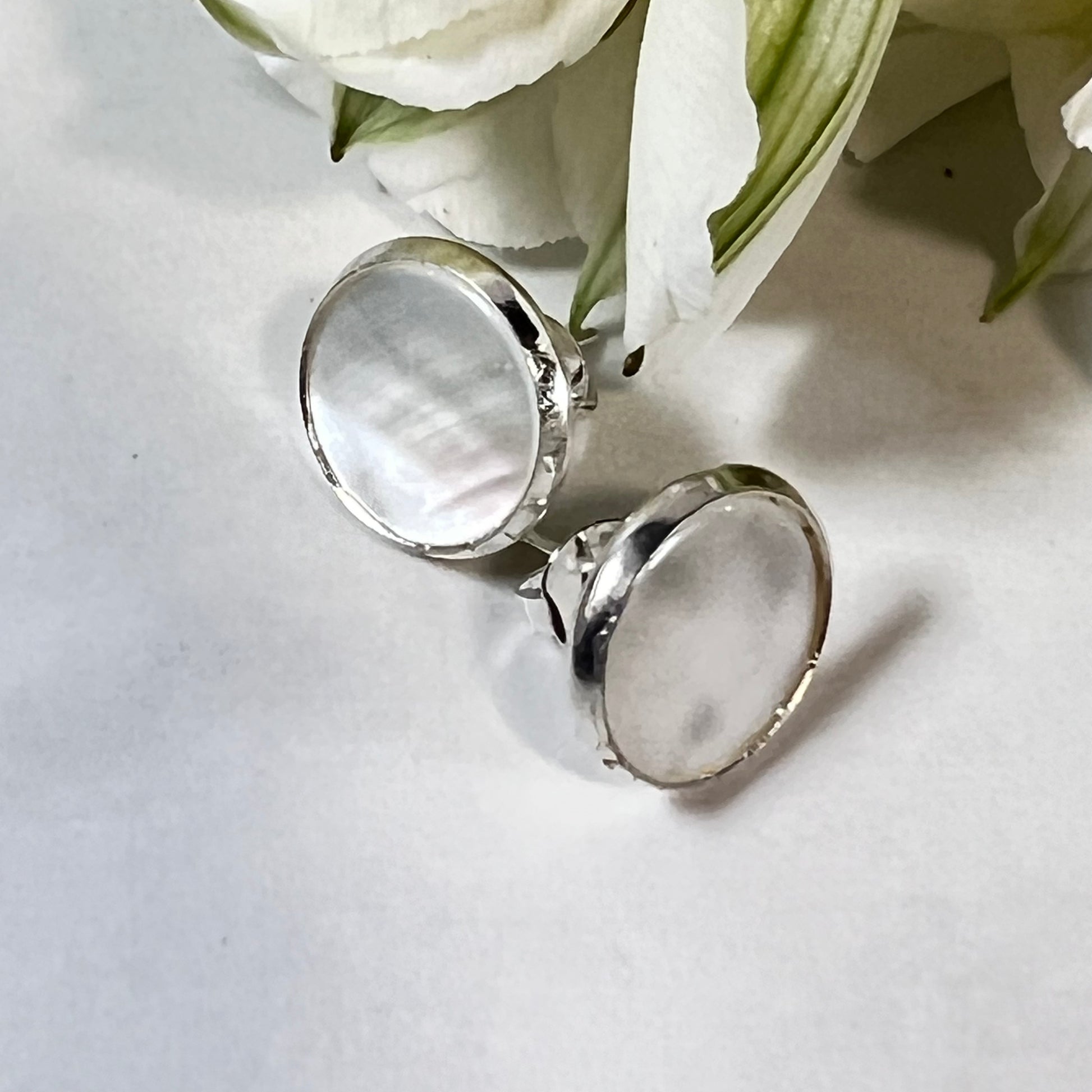 Pearl 30th Anniversary Stud Earrings Handmade-Earrings-Handmadeanniversary-Handmade Anniversary
