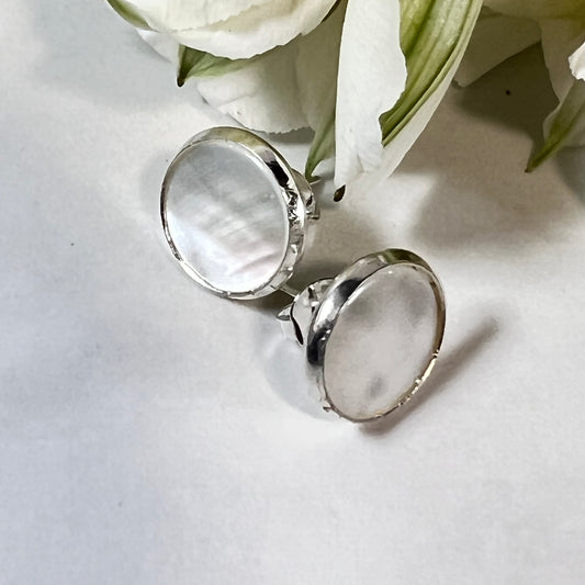 Pearl 30th Anniversary Stud Earrings Handmade-Earrings-Handmadeanniversary-Handmade Anniversary