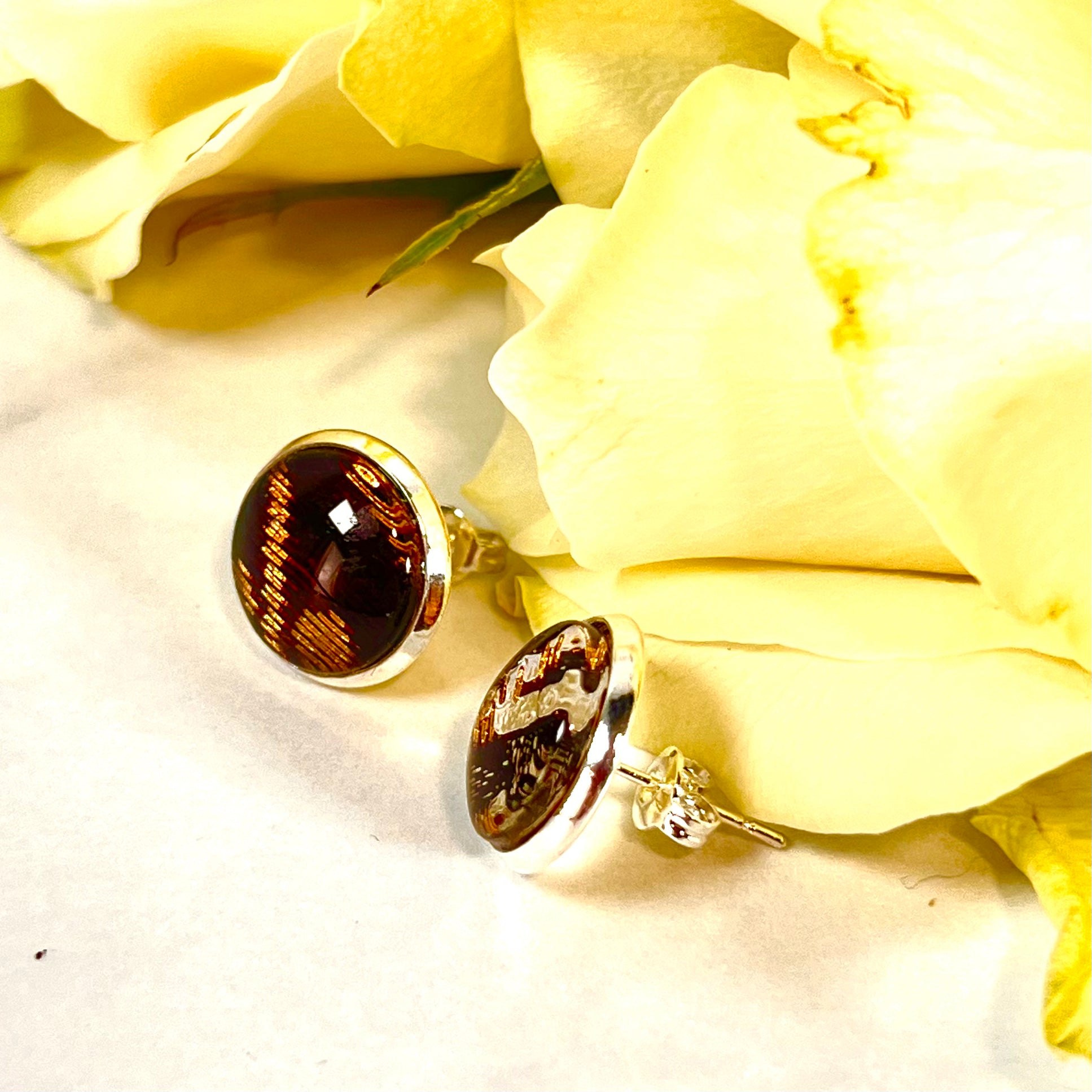 Silk 12th Anniversary Earrings Handmade-Earrings-Handmadeanniversary-Handmade Anniversary