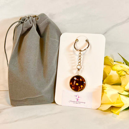 Silk 12th Anniversary Keyring Handmade-Keyring-Handmadeanniversary-Handmade Anniversary