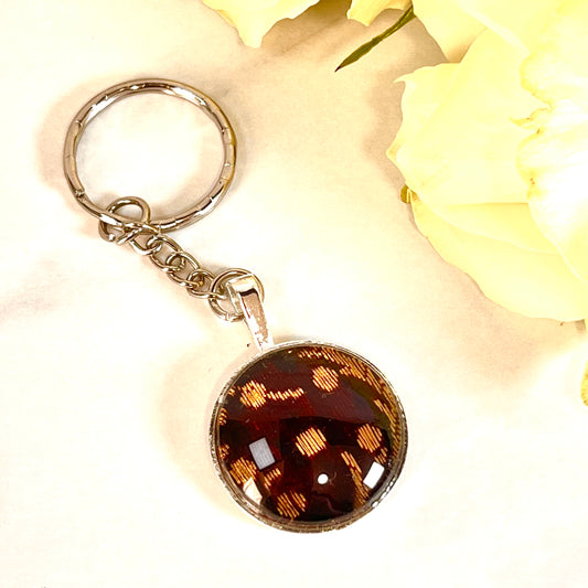 Silk 12th Anniversary Keyring Handmade-Keyring-Handmadeanniversary-Handmade Anniversary