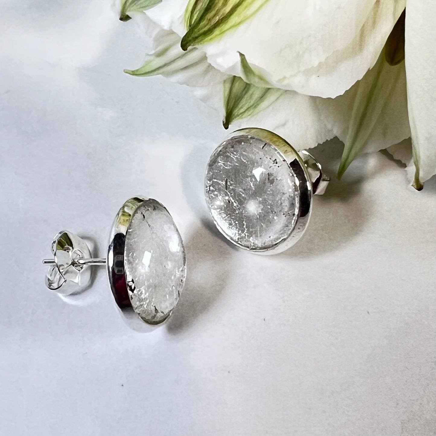 Silver 25th Anniversary Earrings Handmade-Earrings-Handmadeanniversary-Handmade Anniversary