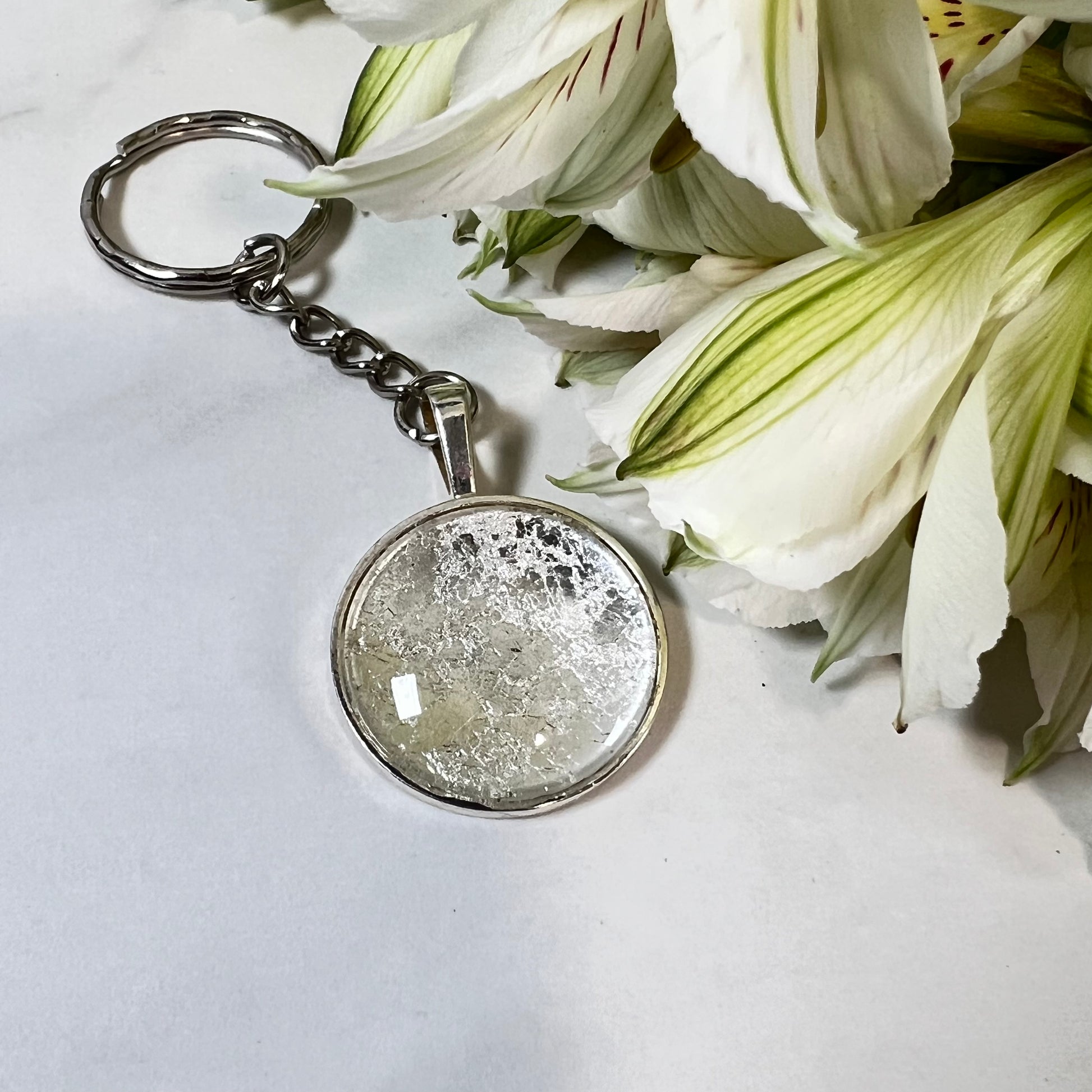 Silver 25th Anniversary Keyring Handmade-Keyring-Handmadeanniversary-Handmade Anniversary
