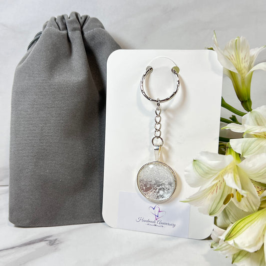 Silver 25th Anniversary Keyring Handmade-Keyring-Handmadeanniversary-Handmade Anniversary