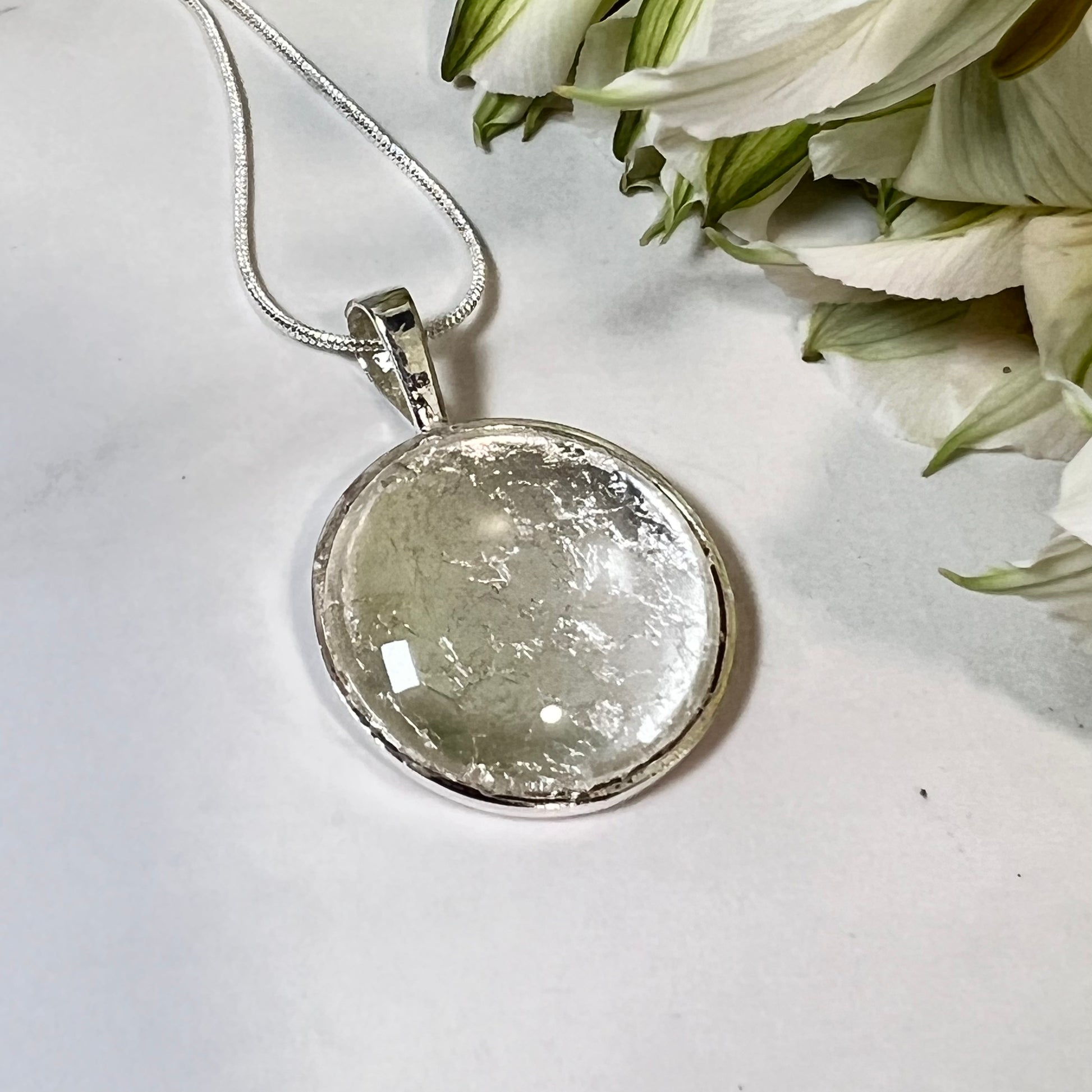 Silver 25th Anniversary Pendant & Earrings Jewellery Set Handmade-Pendant & Earrings-Handmadeanniversary-Handmade Anniversary