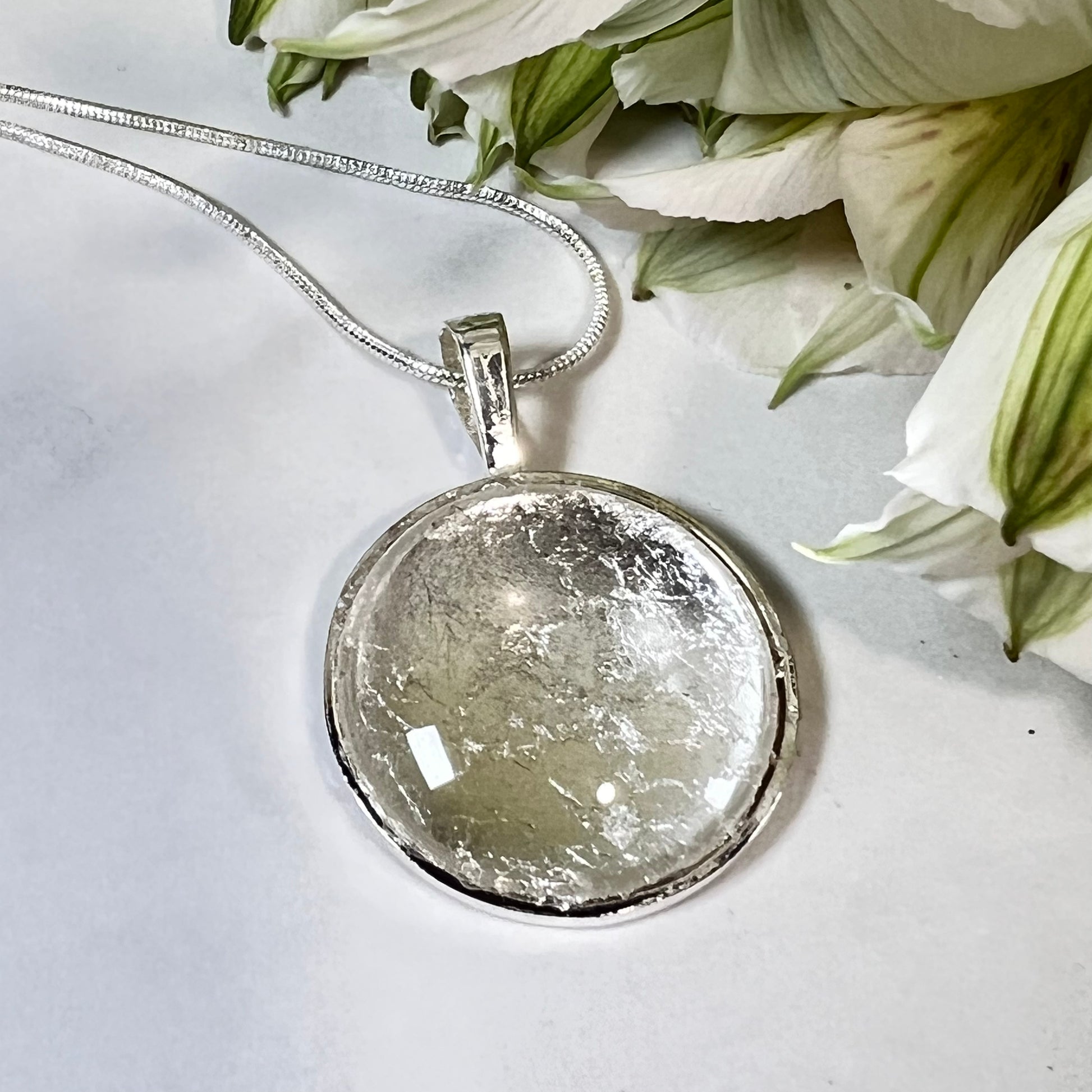 Silver 25th Anniversary Pendant & Earrings Jewellery Set Handmade-Pendant & Earrings-Handmadeanniversary-Handmade Anniversary